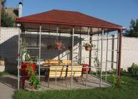 Строгая сварная беседка