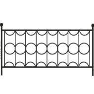 Металлическое ограждение с круглыми элементами