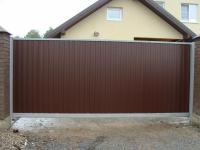 Откатные ворота из профнастила