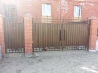 Сварные ворота из профнастила