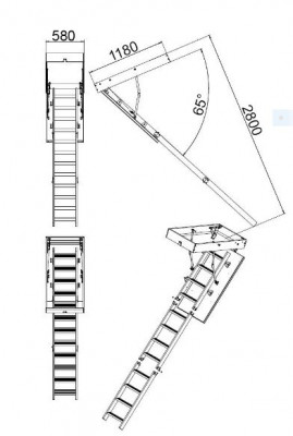 Чердачная лестница ЧЛ 3