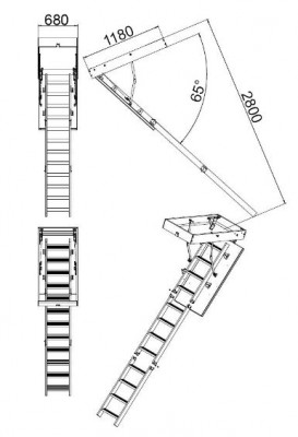 Чердачная лестница ЧЛ 4